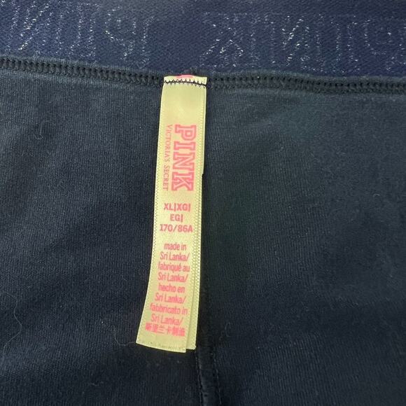 Victoria's Secret PINK Extra Low Cheekster Blue Sparkle Waistband Panty XLarge - Picture 2 of 4